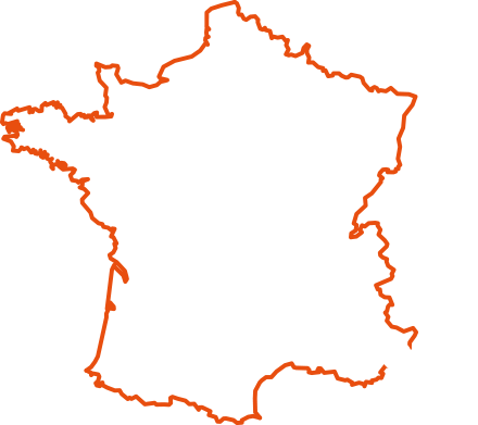 Nice sur une carte de France